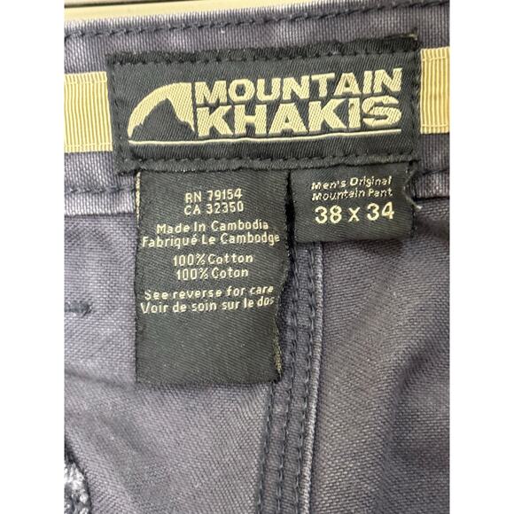 Mountain Khakis Canvas Work Pants Men's 38x34 Gray Original 100% Cotton - Picture 7 of 10